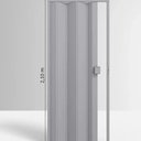Ver imagem 3 de Kit com 2 Portas Sanfonadas de PVC 210x60cm Permatti Cinza/Liso
