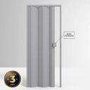 Ver imagem 2 de Kit com 2 Portas Sanfonadas de PVC 210x60cm Permatti Cinza/Liso