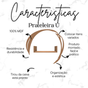Ver imagem 5 de Prateleira U Nicho Decorativa Multiuso 100% Mdf Plancasa:louro Freijó