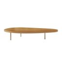 Ver imagem 4 de Mesa de Centro Orgânica com Pés Metálicos Champagne Canela