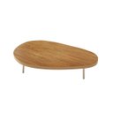 Ver imagem 4 de Mesa de Centro Orgânica com Pés Metálicos Champagne:canela