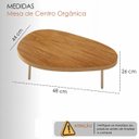 Ver imagem 7 de Mesa de Centro Orgânica com Pés Metálicos Champagne Canela