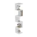 Ver imagem 1 de Prateleira de Canto Lyra 5 Nichos Decorativos Branco para Sala Quarto Livros