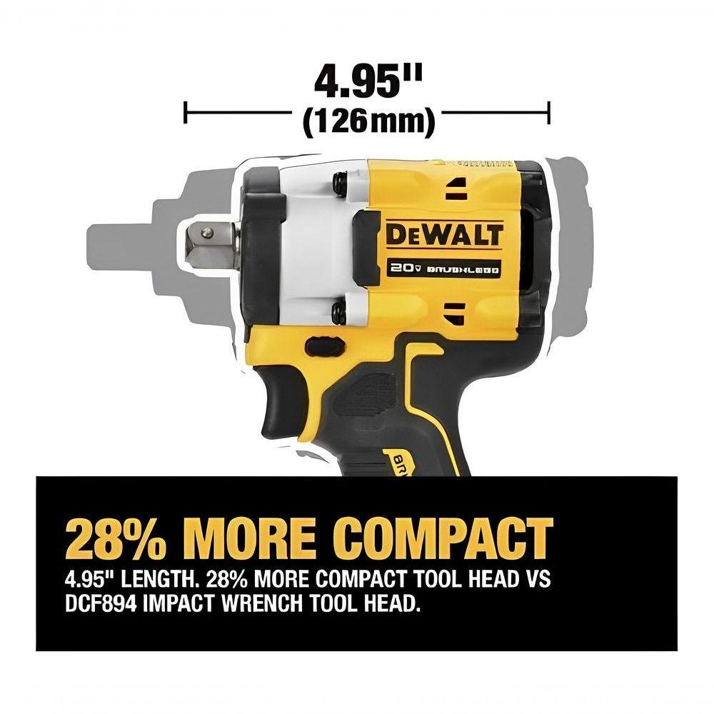 Chave Impacto 1/2 Dewalt Dcf922b B3 20v Brushless Atomic - 5