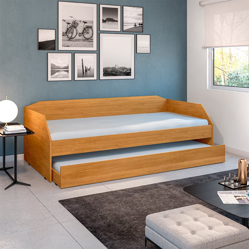 Bicama Solteiro Duo com Cama Auxiliar em Mdf Premium Nature - 3