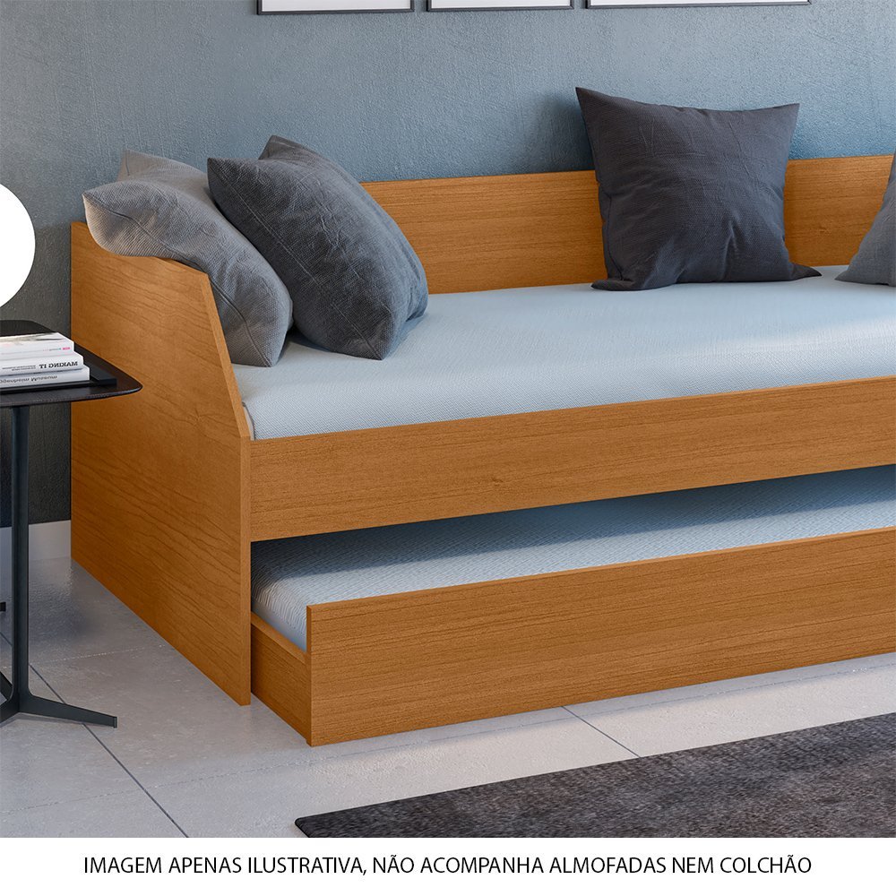 Bicama Solteiro Duo com Cama Auxiliar em Mdf Premium Nature - 2