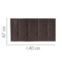 Ver imagem 2 de Painel Estofado Luxo Espanha 140cm Casal para Cama Box Corino Marrom - Gat Magazine