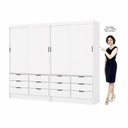 Ver imagem 3 de Closet Casal Duplo Sevilha 4 Portas 12 Gavetas Carioca Móveis