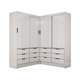 Closet Casal Duplo Sevilha 4 Portas 12 Gavetas Carioca Móveis - 2