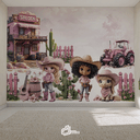 Ver imagem 1 de Papel de Parede Painel Velho Oeste Rosa