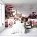 Ver imagem 3 de Papel de Parede Painel Velho Oeste Rosa