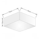 Ver imagem 4 de Plafon Quadrado Md-3056 Cúpula em Tecido 15/70x70cm Linho Bege - Bivolt