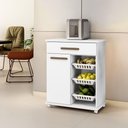 Ver imagem 3 de Fruteira Goiânia 1 Porta 1 Gaveta MDF-MDP 73cm Branco Arte Móveis