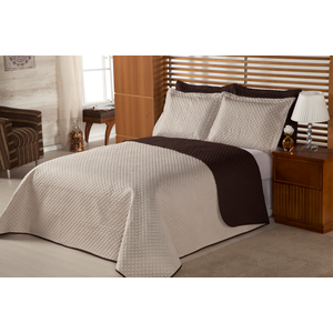 Cobre Leito Casal Dupla Face 3 Pçs Florença:bege