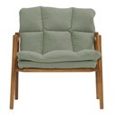 Ver imagem 6 de Poltrona Hermes Base Madeira Castanho Bouclé Verde Claro - Nexta Casa Casa