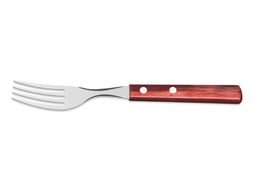 KIT 6 GARFO DE MESA POLYWOOD VERMELHO LAMINA DE ACO INOX E C - 1
