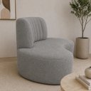 Ver imagem 5 de Sofá Orgânico Curvo Luxo Mavie 160cm Sala Linho Cinza