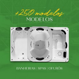 Banheira Dupla Cabo Frio Combate com Hidro em Acrílico - 1.50x1.20x0.40 - 127v - 7