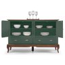 Balcão Buffet 4 Portas 2 Gavetas Hannover 60815 Linz Móveis - Verde Musgo/Imbuia - 2