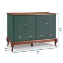Ver imagem 5 de Balcão Buffet 4 Portas 2 Gavetas Hannover 60815 Linz Móveis - Verde Musgo/Imbuia