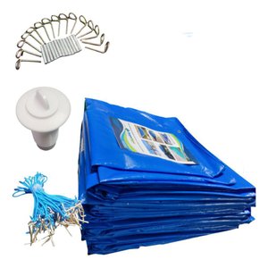 Capa Piscina 7,5x4,5 Térmica+limpeza+proteção Uv+kit 7,5x4,5