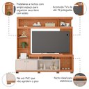 Ver mais imagens de Estante Home Theater para Tv até 70 Polegadas Atlanta Madeirado / Off White Caemmun