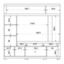 Ver imagem 7 de Estante Home Theater para Tv até 70 Polegadas Atlanta Madeirado / Off White Caemmun