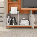 Ver imagem 4 de Estante Home Theater para Tv até 70 Polegadas Atlanta Madeirado / Off White Caemmun