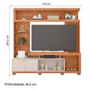 Ver imagem 5 de Estante Home Theater para Tv até 70 Polegadas Atlanta Madeirado / Off White Caemmun