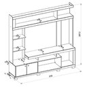 Ver imagem 6 de Estante Home Theater para Tv até 70 Polegadas Atlanta Madeirado / Off White Caemmun