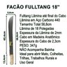 Facão para Mato 18 Cabo Madeira Fulltang Inox 59cm Fazenda - 2