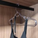 Ver imagem 5 de Kit 25 Cabides para Roupas Closet Lojas Organizadores Plástico Reforçados Armários Cristal
