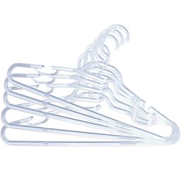 Kit 25 Cabides para Roupas Closet Lojas Organizadores Plástico Reforçados Armários Cristal - 3