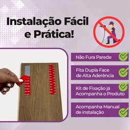 Módulo Cabeceira Atalaia Ripado Mdf 66x29cm Linea Brasil - 4 Módulo Cabeceira Atalaia Ripado Mdf 66x29cm Linea Brasil - 4