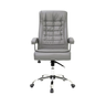 Cadeira Escritório Couro Presidente Molas Ensacadas Nr17 Califórnia Fratini Cinza - 4