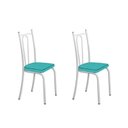 Ver imagem 1 de Kit com 2 Cadeiras 123 Malva Branca/Azul Turquessa - Artefamol