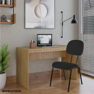 Cadeira Secretária Pé Palito Estofada em Tecido Escritorio Home Office Escolas