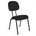 Ver imagem 2 de Cadeira Secretária Pé Palito Estofada em Tecido Escritorio Home Office Escolas