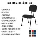 Ver imagem 5 de Cadeira Secretária Pé Palito Estofada em Tecido Escritorio Home Office Escolas