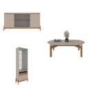 Ver imagem 2 de Conjunto Cristaleira e Buffet Bari com Mesinha Oblonga