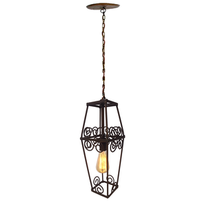 Lustre Rustico Iluminação Residencial Interna Marrom Artesanal Libertas Rosas Artesanato Lampião Bra