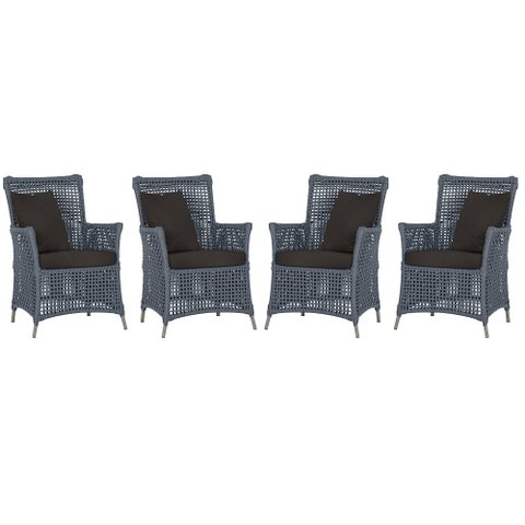 4 Poltronas Igapó Alumínio Micro Pintura Fendi Corda Náutica Estofado 9