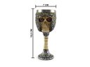 Ver imagem 2 de Taça Cálice Em Aço Inox e Resina Crânio Medieval Caveira Guerreiro Osso Rock Colecionável Coquetel C