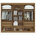 Ver imagem 2 de Guarda-Roupa Bertha 6 Portas 2 Gavetas - Lopas - Amendoa Clean