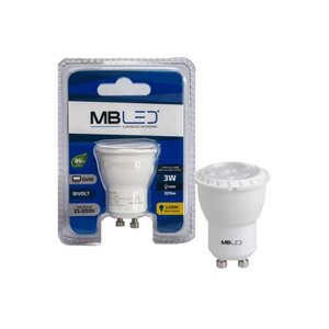Kit Lâmpadas Led Mini Dicroica Mr11 Gu10 3w Luz Quente Mbled MBLED / Nordecor MLP5029 4 Lâmpadas