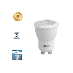 Kit Lâmpadas Led Mini Dicroica Mr11 Gu10 3w Luz Quente Mbled MBLED / Nordecor MLP5029 4 Lâmpadas - 2