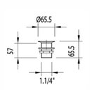 Ver imagem 2 de Válvula de Escoamento para Tanque 1.1/4" sem Ladrão com Tampa Plástica Cromado Celite