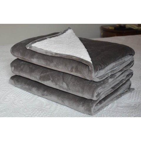 Cobertor Parahyba Mink Sherpa Grafite