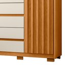 Ver imagem 5 de Cômoda Sapateira 1 Porta 5 Gavetas 125cm Duetto Cinamomo Off White Albatroz