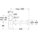 Ver imagem 2 de Sifão Garrafa para Lavatório 1.1/4"